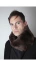 Dark brown rex fur neck warmer - Unisex